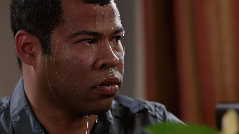 Sweating Jordan Peele