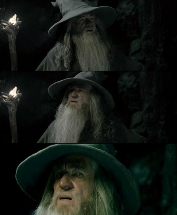 Confused Gandalf