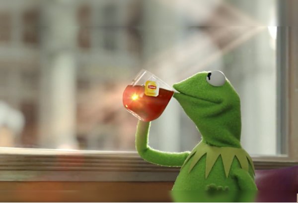 Kermit Drinking Tea
