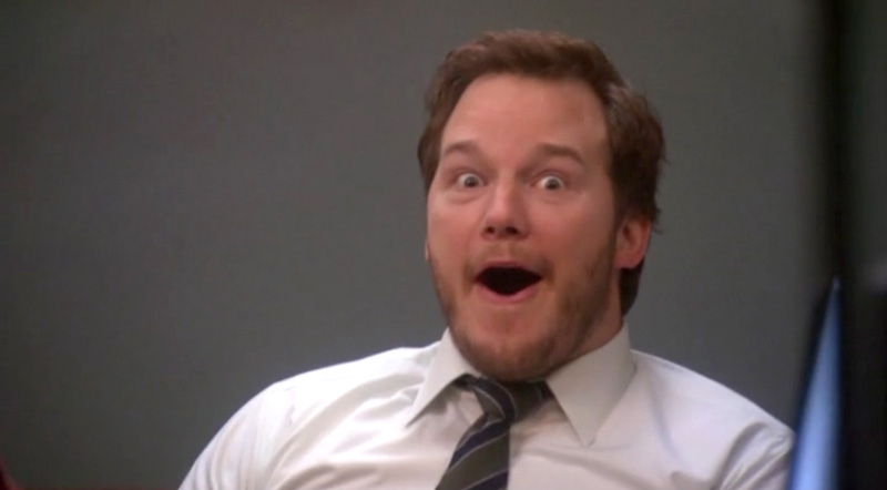 Shocked Andy Dwyer